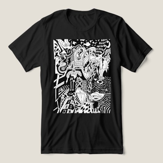 Unterbewusster Fisch Tri-Blend Shirt (Design Vorderseite)