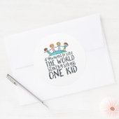 Unterbinden von Kindermissbrauch Sensibilisierungs Runder Aufkleber (Umschlag)