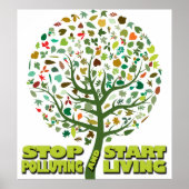 Unterbinden von Umweltverschmutzung und Leben Poster (Vorne)