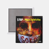 Unterbindung der Ausbeutung von Menschen Magnet (Vorderseite/Rückseite)