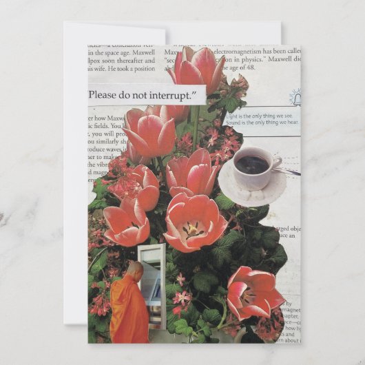 Unterbrechen Sie die Kaffeezeit am Morgen nicht Einladung (Vorderseite)