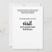 Unterbrechen Sie die Kaffeezeit am Morgen nicht Einladung (Rückseite)