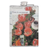 Unterbrechen Sie die Kaffeezeit am Morgen nicht Flachmann (Rückseite)