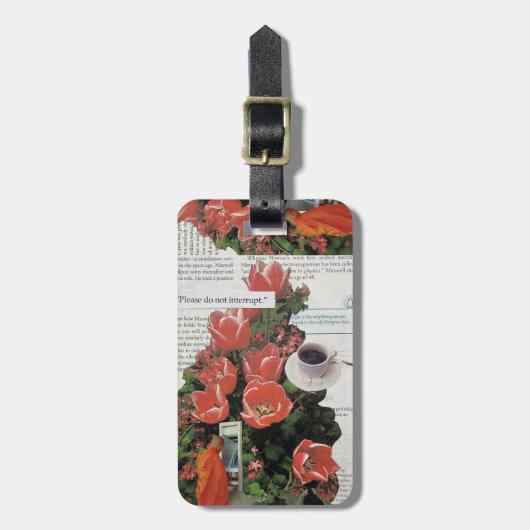 Unterbrechen Sie die Kaffeezeit am Morgen nicht Gepäckanhänger (Vorderseite vertikal)