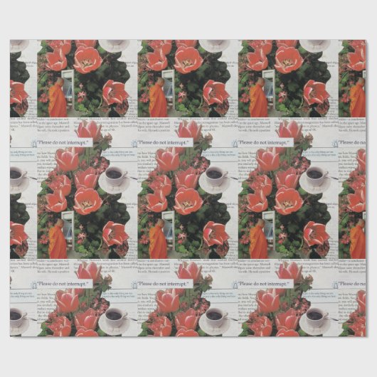 Unterbrechen Sie die Kaffeezeit am Morgen nicht Geschenkpapier (Flach)