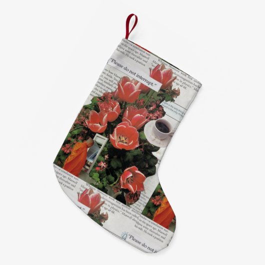 Unterbrechen Sie die Kaffeezeit am Morgen nicht Kleiner Weihnachtsstrumpf (Vorderansicht (hängend))