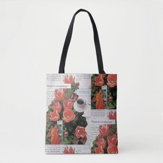 Unterbrechen Sie die Kaffeezeit am Morgen nicht Tasche (Vorderseite)