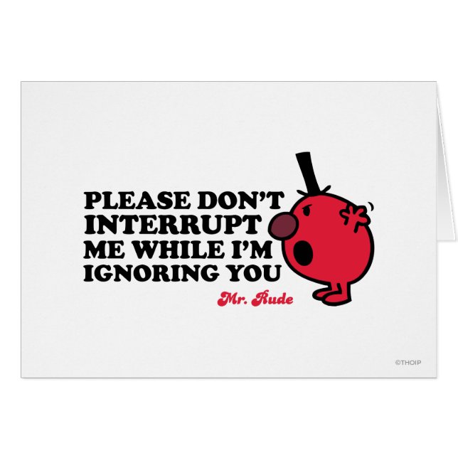 Unterbrechen Sie Herrn Rude nicht (Vorderseite (Horizontal))