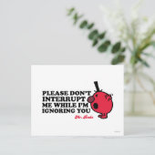 Unterbrechen Sie Herrn Rude nicht Postkarte (Stehend Vorderseite)