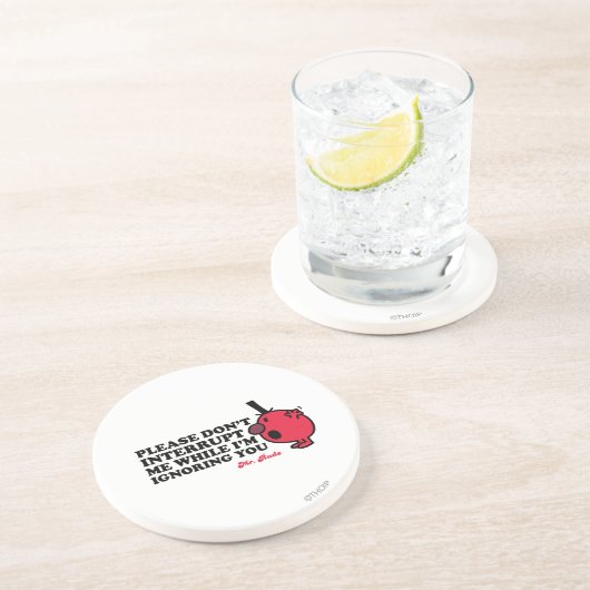 Unterbrechen Sie Herrn Rude nicht Sandstein Untersetzer (Seite)