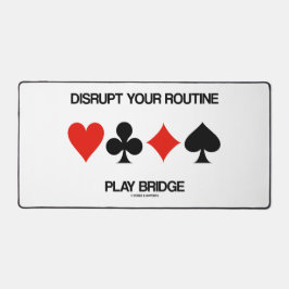 Unterbrechen Sie Ihre routinemäßige Play Bridge un Schreibtischunterlage