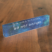 Unterbrechen Sie nicht das Star Night Sky-Geschäft Namensplakette (Seite)