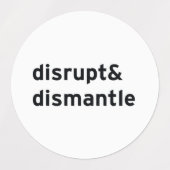 unterbrechen und abbauen etiketten (Design 2)