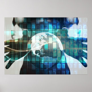 Unterbrechende Technologie und Innovation im neuen Poster