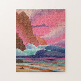 Unterbrecher am Sonnenuntergang Puzzle