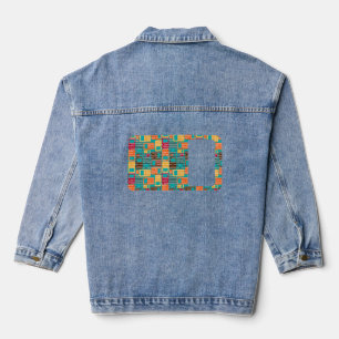Unterbrechte Rechtecke Jeansjacke