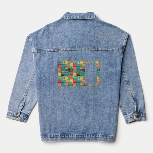 Unterbrechte Rechtecke Jeansjacke (Rückseite)