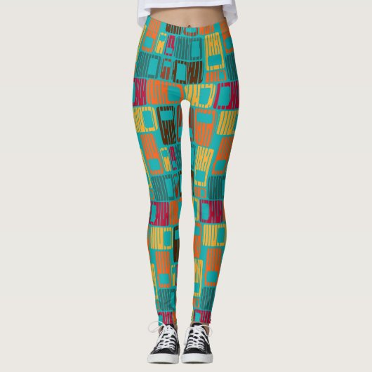 Unterbrechte Rechtecke Leggings (Vorderseite)