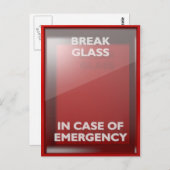 Unterbrechung im Falle einer Rot-Box Postkarte (Vorne/Hinten)