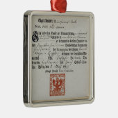 Unterbringenbeleg, 1759 silbernes ornament (Rechts)