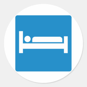 Unterbringenlandstraßen-Zeichen Runder Aufkleber