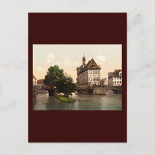 Unterbrücke und Rathaus Bamberg Bayern Postkarte