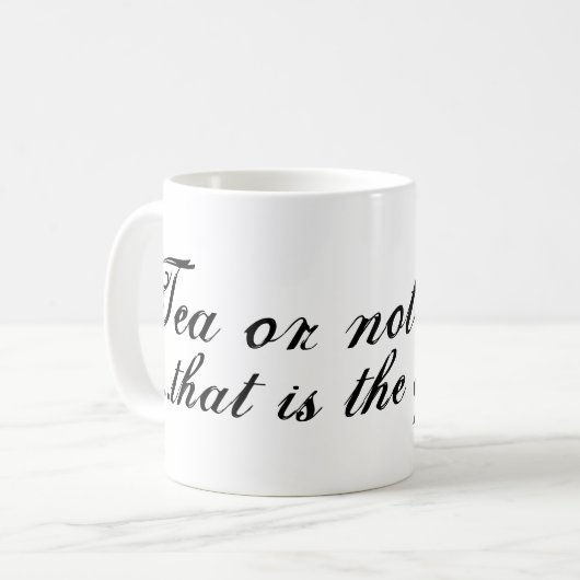 UNTERDOG - Tasse "Tee oder Tee" (Vorderseite Links)