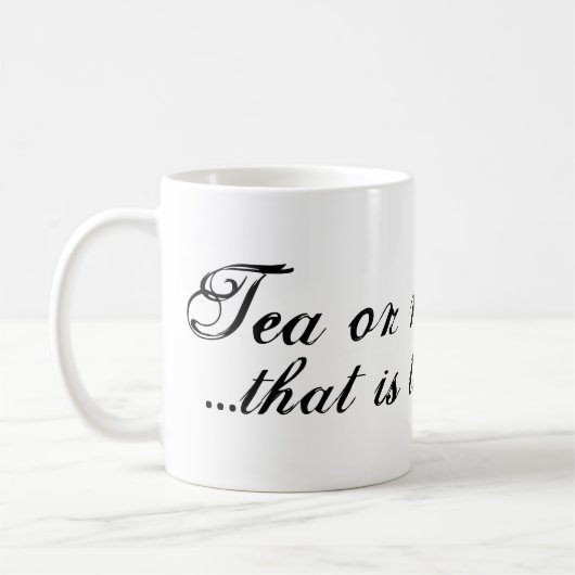 UNTERDOG - Tasse "Tee oder Tee" (Links)