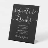 Unterdruckgetränke für Schwarz-Weiß-Skripte Sockelschild (Vorderseite)