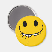 Unterdrücktes gelbes Gesicht Magnet (Vorderseite/Rückseite)