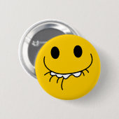 Unterdrücktes lachendes gelbes Gesicht Button (Vorne & Hinten)