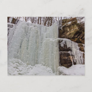 Untere Dundee Falls gefroren im Winter, Dundee, Oh Postkarte