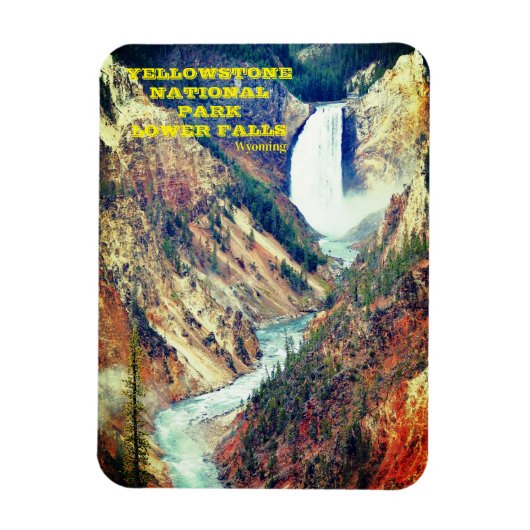 Untere Fälle des Yellowstone Nationalparks, Wyomin Magnet (Vertikal)