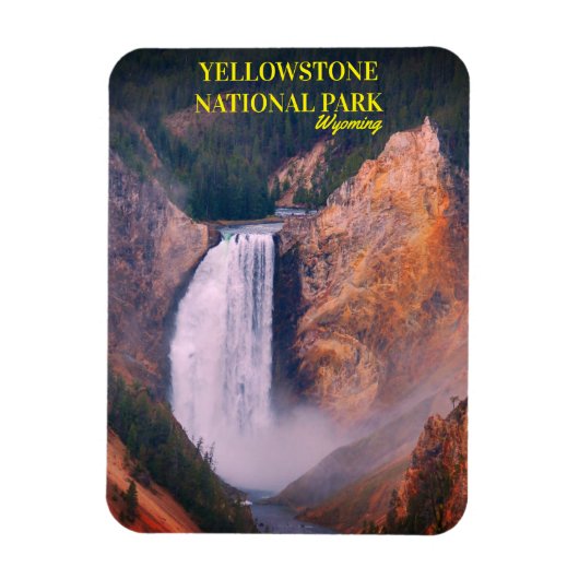 Untere Fälle des Yellowstone Nationalparks, Wyomin Magnet (Vertikal)