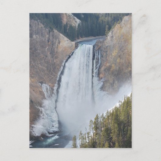 Untere Fälle des Yellowstone Postkarte (Vorderseite)
