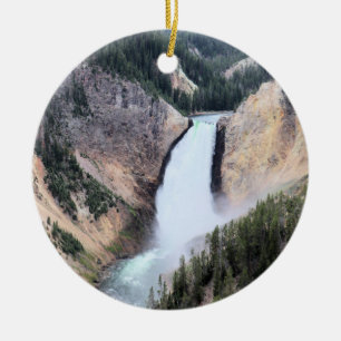 Untere Gelbsteinfälle beim Yellowstone National P Keramik Ornament
