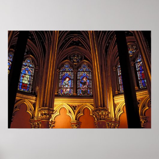 Untere Kapelle La Sainte-Chapelle, Paris, 2 Poster (Vorne)