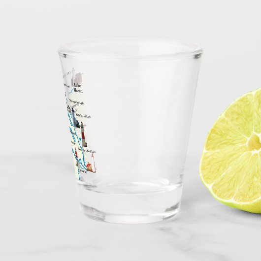 Untere Michigan-Leuchtturm-NordostSchnapsglas Schnapsglas (Rechts)