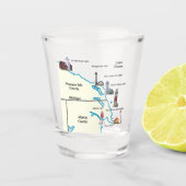 Untere Michigan-Leuchtturm-NordostSchnapsglas Schnapsglas (Vorderseite)