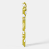 Untere Monogrammanfangsbuchstaben Dunkelgold Blume iPhone Hülle (Rechte Seite)