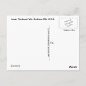 Untere Spokane-Fälle Postkarte (Rückseite)
