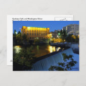 Untere Spokane Falls und Washington Water Power. Postkarte (Vorne/Hinten)