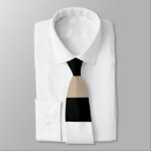 Untere Streifen - Taupe, Schwarz und Weiß Krawatte (Gebunden)