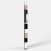 Untere Streifen - Taupe, Schwarz und Weiß Samsung Galaxy Hülle (Rechte Seite)