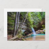 Untere Wasserfälle, Alte Menschenhöhle, Hockhügel Postkarte (Vorne/Hinten)