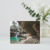 Untere Wasserfälle, Alte Menschenhöhle, Ohio Postkarte (Stehend Vorderseite)