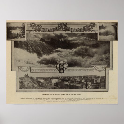 Untere Wasserfälle, Spokane Poster (Vorne)