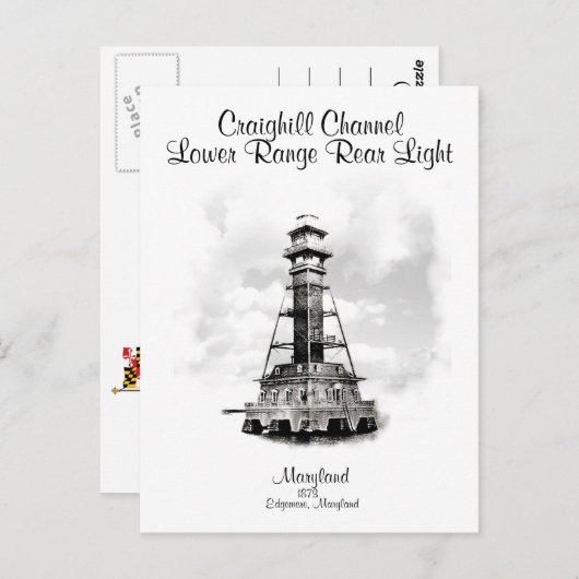 Unterer Bereich hinter dem Hintergrund des Craighi Postkarte (Vorne/Hinten)