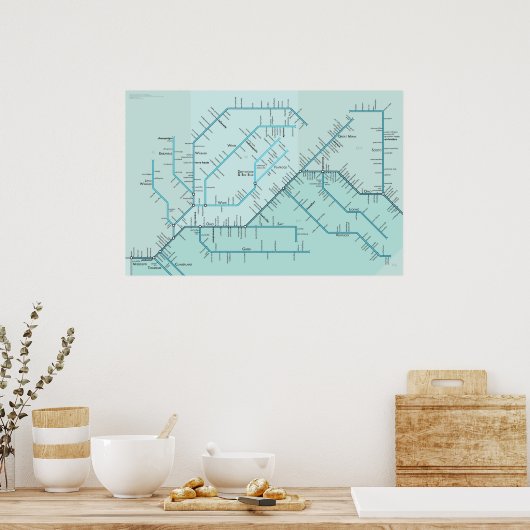 Unterer Ohio 30" x 20" Poster (Küche)