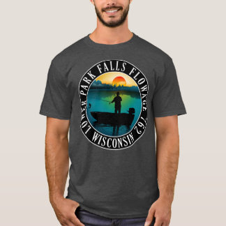 Unterer Park Falls Flowage 762 Wisconsin Fischerei T-Shirt